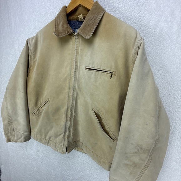 Carhartt Detroit Jacket Blanket Lined Mens XL 6BLJ Faded Brown - Picture 16 of 16